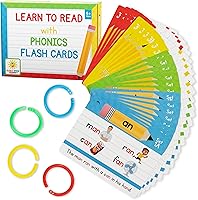 Bright Seed Phonics Flash Cards: 20 Stages Learn to Read CVC Digraphs Blends - Kids 4-8 Kindergarten Homeschool Games