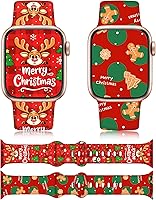 Vista 94 de Christmas Gift Compatible with Christmas Apple Watch Bands for Women 49mm 46mm 45mm 44mm 42mm, Soft Silicone Santa Claus for Apple Watch Ultra 3