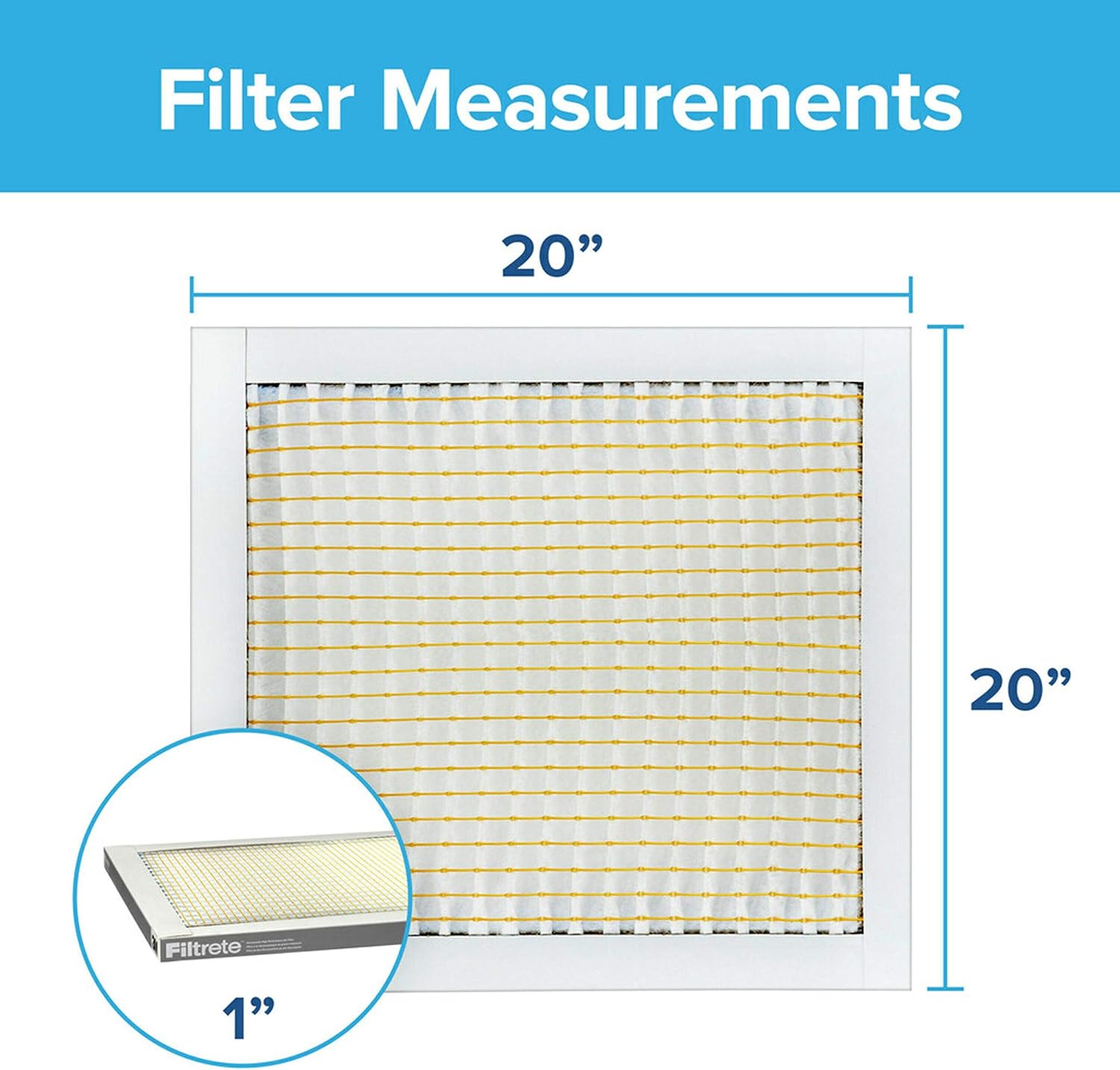 Buy Filtrete 20x20x1, AC Furnace Air Filter, MPR 300, Clean Living
