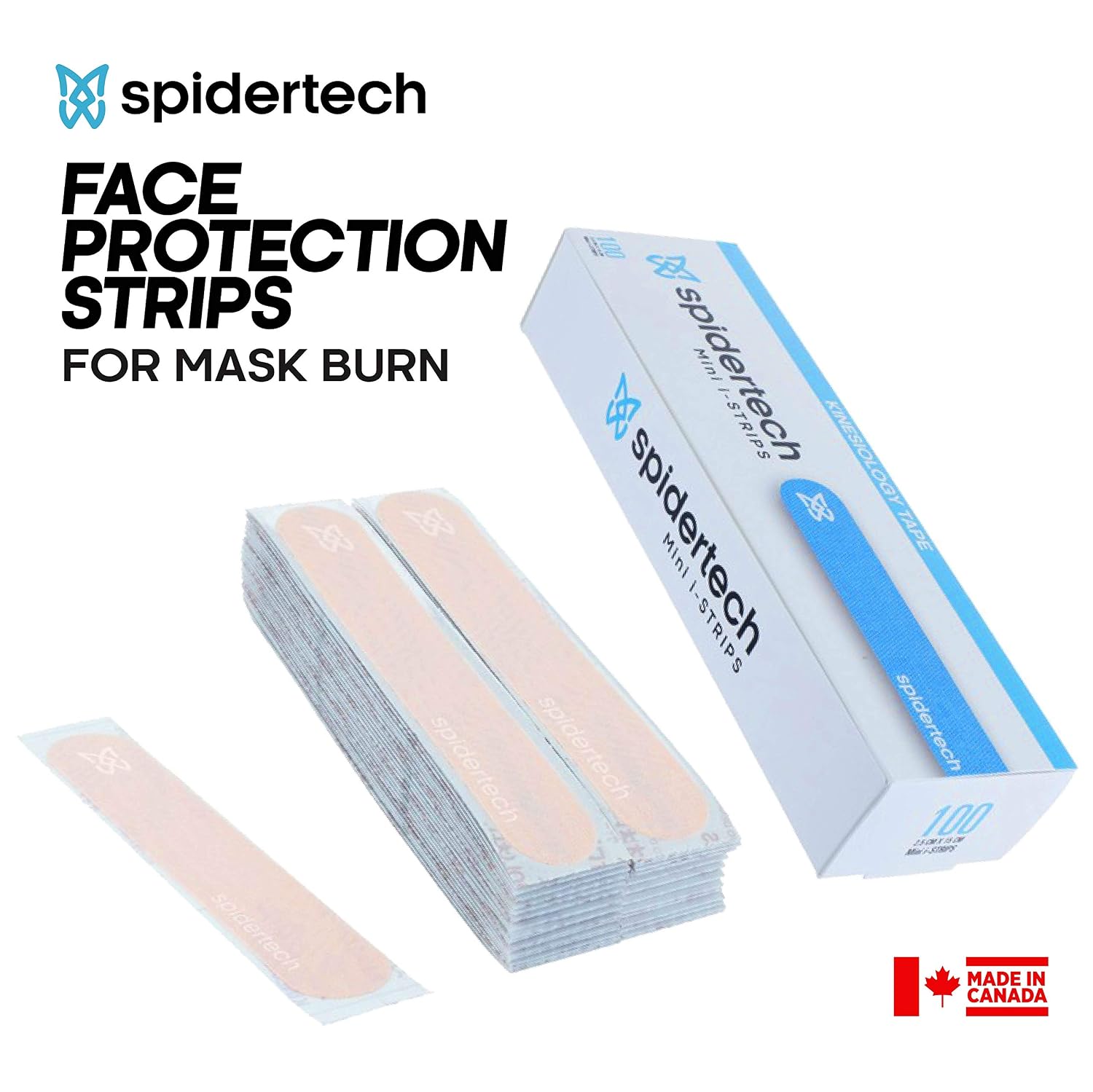 Face Protection Strips | Protect the Sensitive Skin On Your Face From Injury, Irritation, Scarring and Burns | I-shaped PowerStrips | One Size Fits Most (Pack of 50)