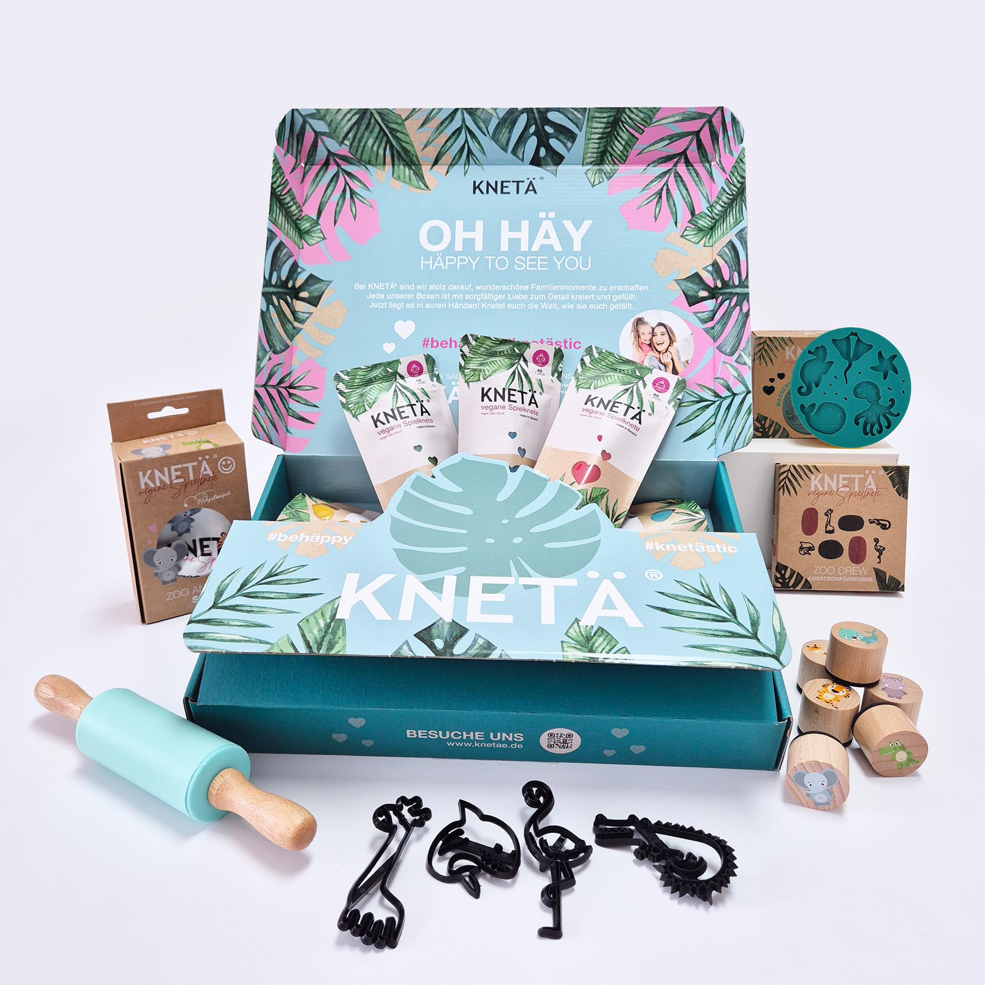 Knete Set Kinder ab 1 Jahr | Starter Set mit 18 Farben & Zubehör | Unbedenkliche, weiche Modellierknete | Fördert Fantasie & Motorik