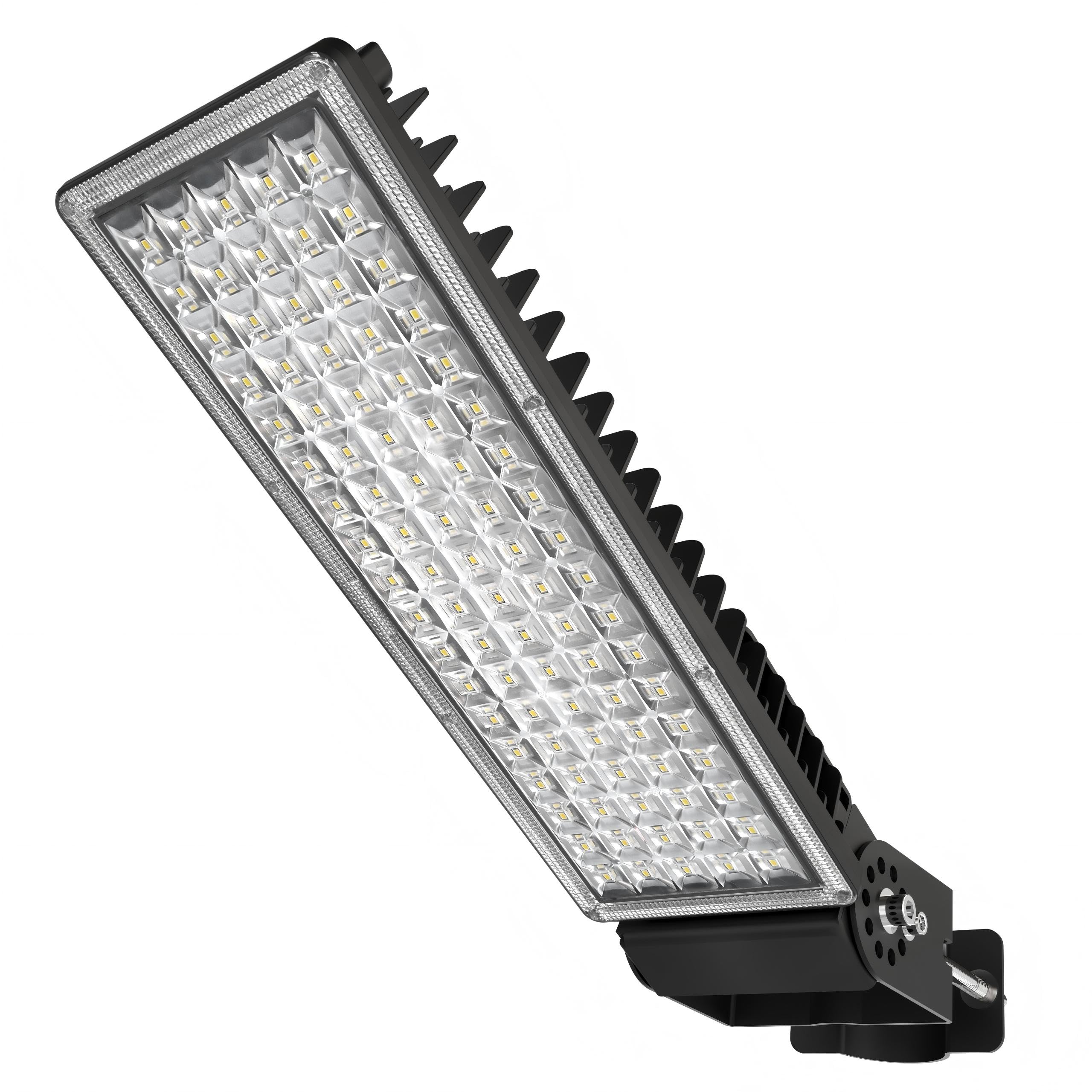 100W LED Strahler Außen, 14000LM LED-Straßenleuchte 6500K Kaltweiß Straßenlaterne Superhell Mastaufsatzleuchte IP67 Wasserdicht Flutlicht Aussen für Garten, Parkplatzbeleuchtung, Schwarz