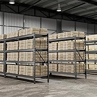 Vista 9 de WORKPRO 8000LBS Storage Shelves, 77" Extra-Wide Garage Shelving, Heavy-Duty Metal Shelving Unit, Adjustable 4-Tier Garage Storage Rack for