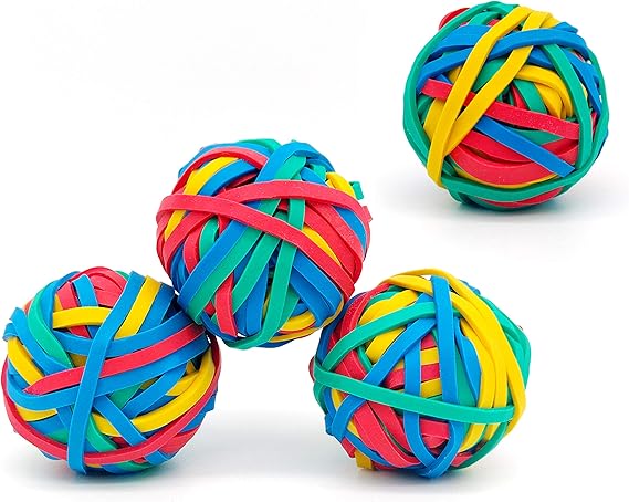 LTHERMELK 4 Rollen Gummibänder Ball Bunte Gummibälle 3 mm Breite ...