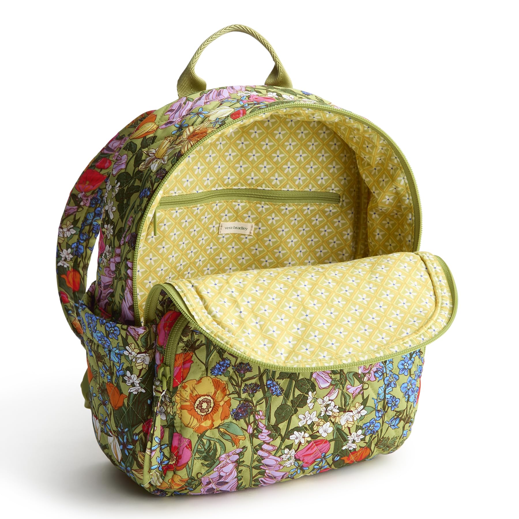 Vera Bradley Damska torba na książki Premium Cotton Small Banbury Backpack, Bukiet łąkowy, jeden rozmiar