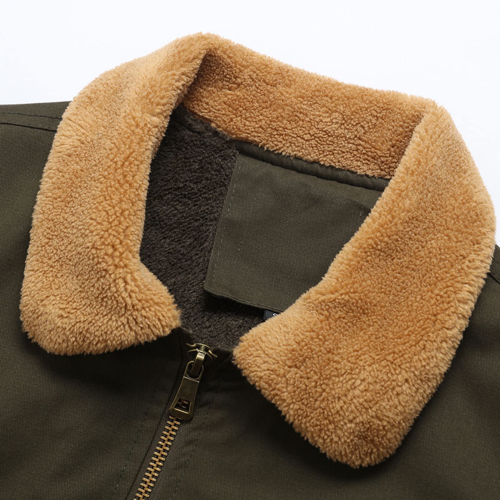 Generisch Sweatshirt Jacke - Wintermode für Herren, einfarbig, Fleece, mit Reißverschluss