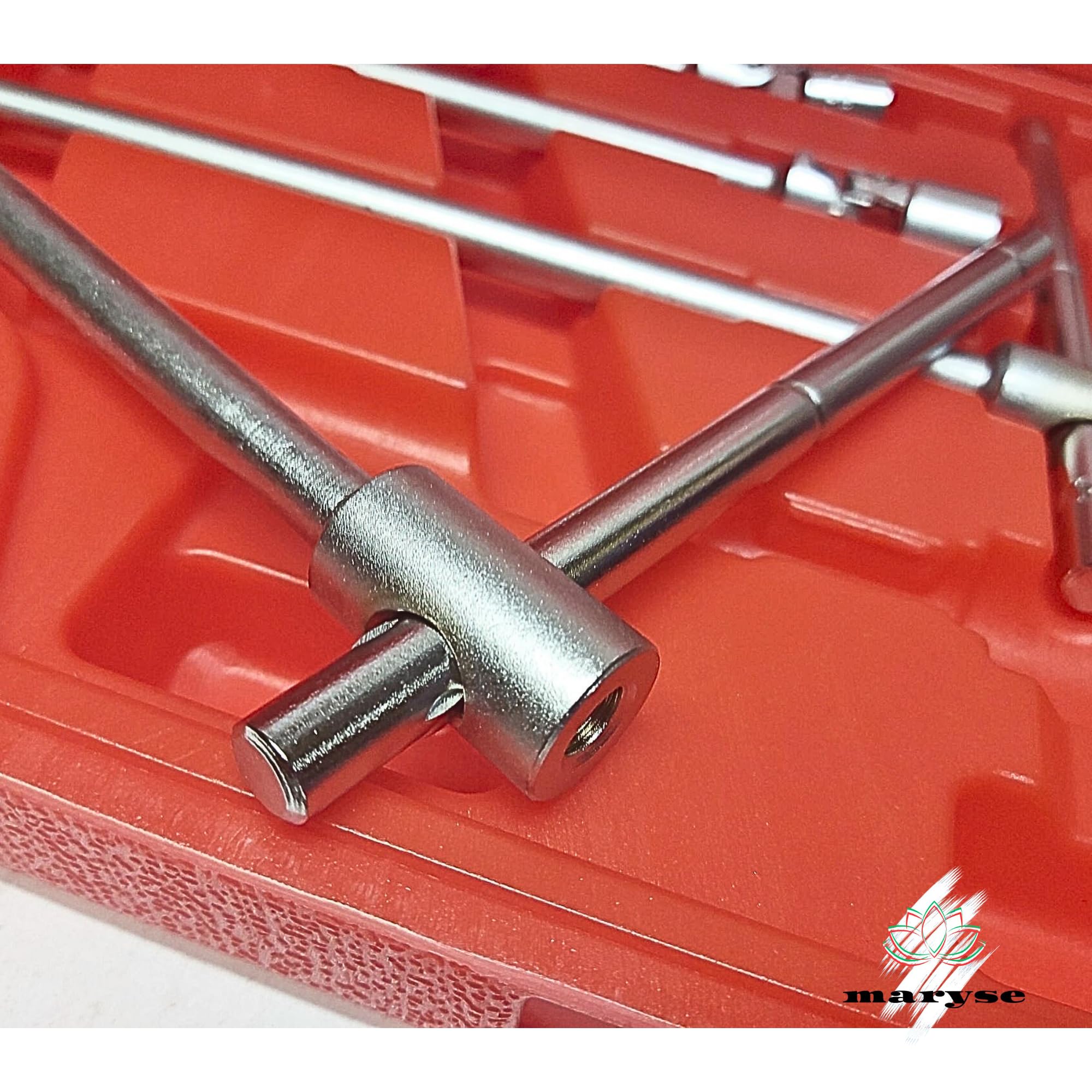 maryse chiavi a t doppio snodo kit di 7 chiave lunga 8 10 12 13 14 17 19 mm croma vanadio testa snodabile con pratica valigetta ideali per meccanica, auto, moto, bricolage