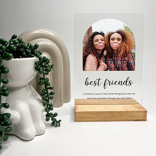 Miniatura 1 de Marco de fotos personalizado con cualquier nombre, palabras e imágenes, soporte de mesa de madera, soporte de escritorio, decoración del hogar,