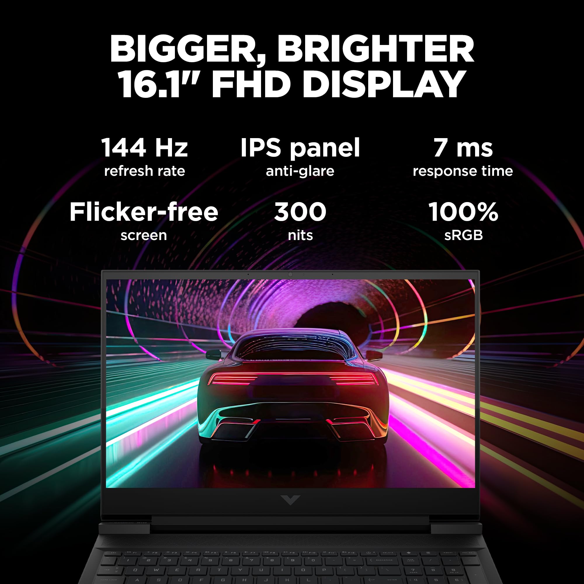 HP Victus Gaming Laptop,11Th Gen Intel Core I5-11400H,Nvidia GTX 1650 Gpu,16.1-in(40.9 Cm),Fhd,IPS,144Hz,7 Ms Response Time,8Gb Ddr4,512Gb Ssd,Windows 11 Home Backlit Kb (Mso,Silver,2.48 Kg),D0310Tx image_3