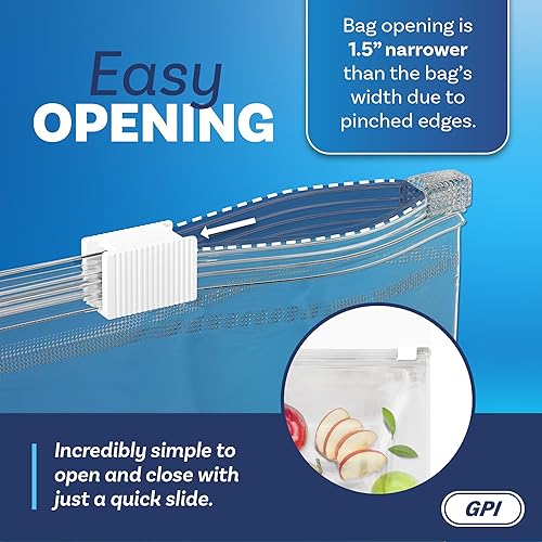 Vista 16 de GPI - Bolsas de almacenamiento de alimentos jumbo con cremallera deslizante, 12 x 15 pulgadas, 3 mil resistentes, extra grandes, fuertes y duraderas