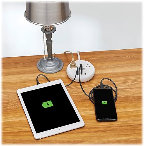 Miniatura 3 de Tripp Lite Safe-IT - Protector de sobretensiones de 57 W, 2 tomas de corriente y 2 puertos USB + 1 puerto USB-C para carga rápida, 300 julios, cable