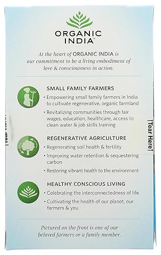 Miniatura 2 de Organic India - Té orgánico de Tulsi, té de hierbas, 18 saquitos de infusión, 1 paquete