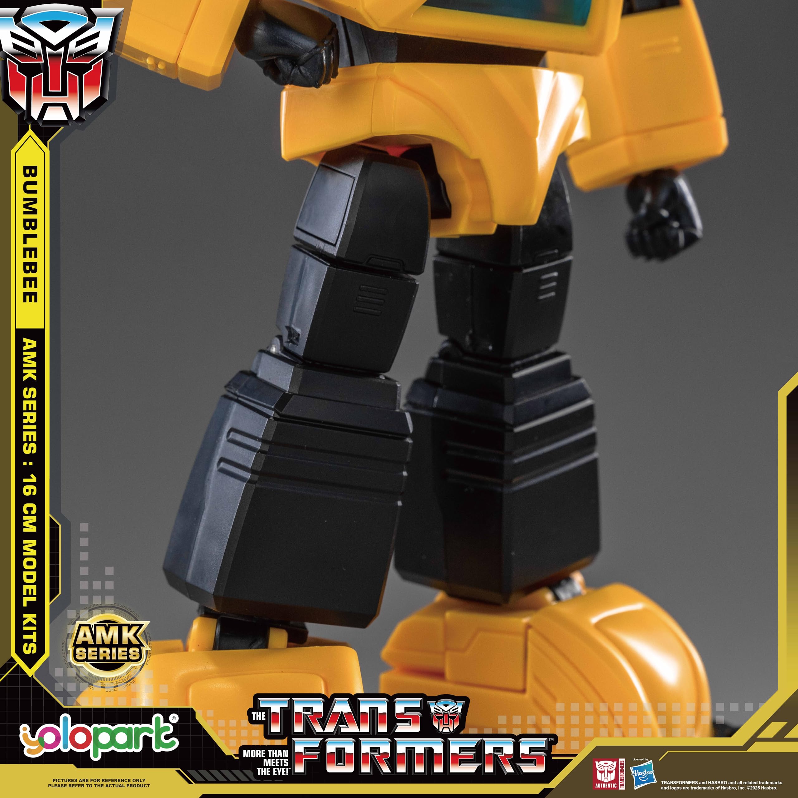YOLOPARK Bumblebee Transformers zabawka – seria AMK, 6,3 cala, wysoko przegubowe figurki G1 z bronią dla dorosłych, chłopców i dziewczynek
