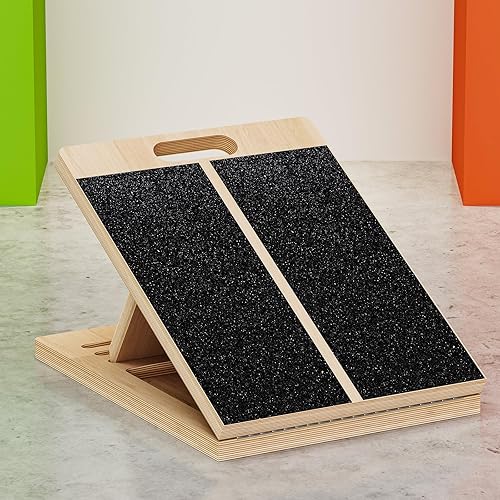 TEMI Tabla inclinada para estiramiento de pantorrillas, tablas inclinadas profesionales para estiramiento de pantorrillas, resistente, tabla de cuña