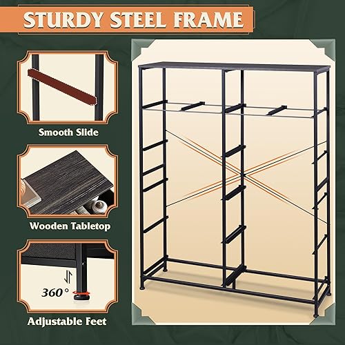 Miniatura 7 de WLIVE Cómoda alta para dormitorio con 12 cajones, aparadores y cómodas, cómoda de tela para armario, sala de estar, aparadores de almacenamiento con