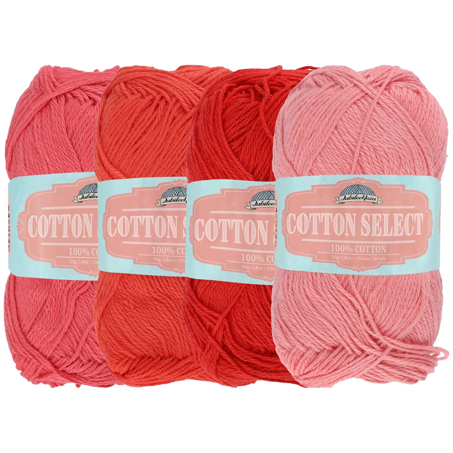 Hilo De Algodón 100% Cotton Select, 4 Madejas, Colores Surti