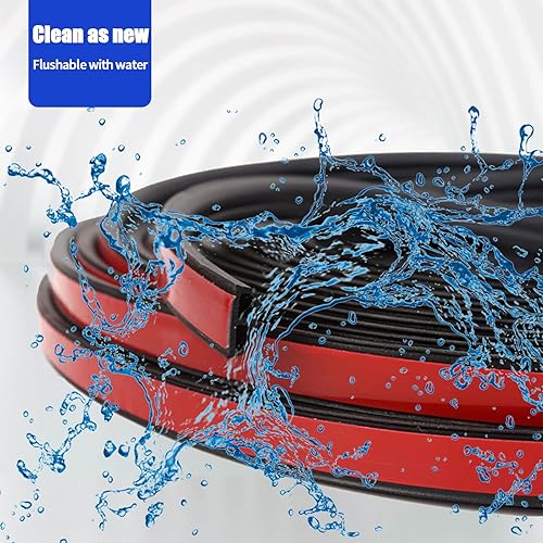 Miniatura 5 de Ajxn 1 tira de sello de goma para puerta de automóvil, 52.5 pies, burlete de goma insonorizado en forma de B, protección de borde de puerta de auto,