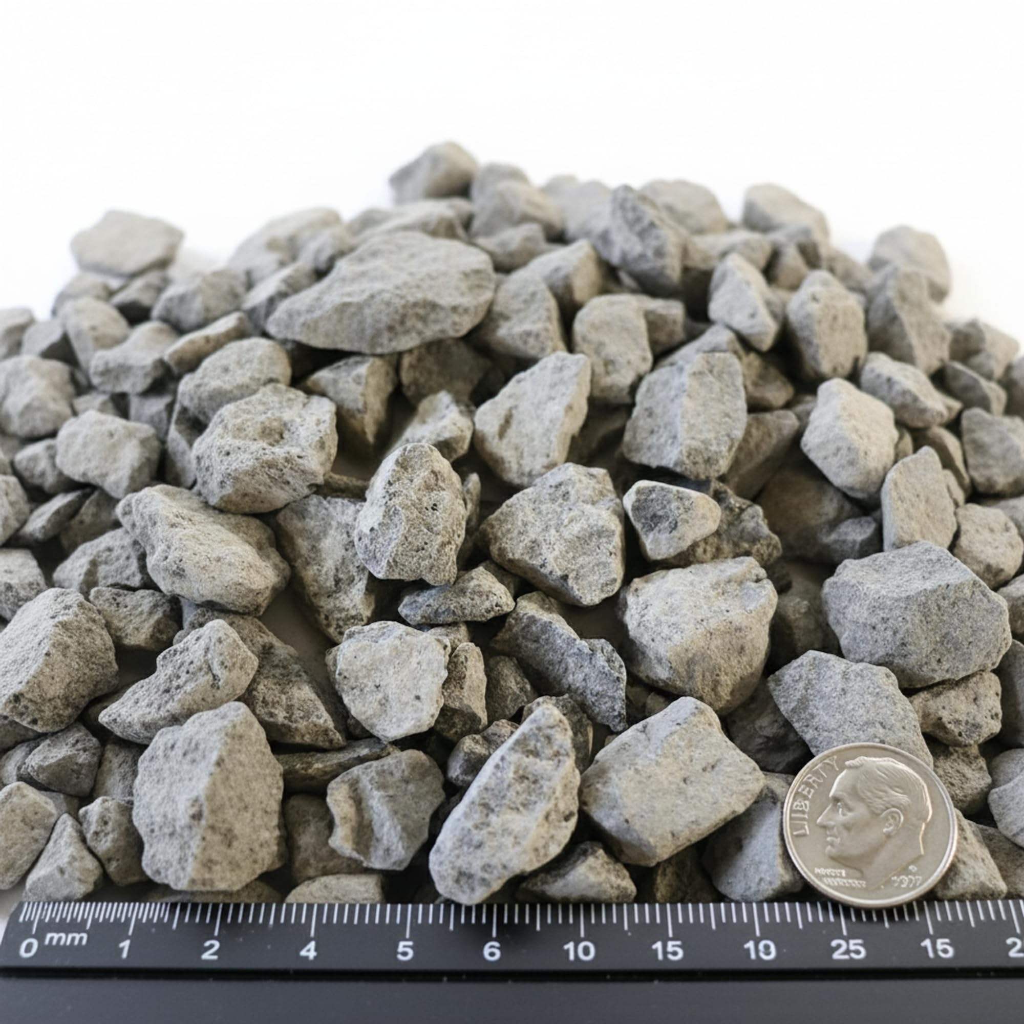 Basaltsplitt 8–16 mm - 25 kg - Grau – Hochwertiger Edelsplitt für Garten- und Landschaftsgestaltung