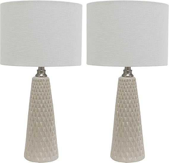 Decor Therapy MP1631 Jameson Textured Ceramic Table Lamps