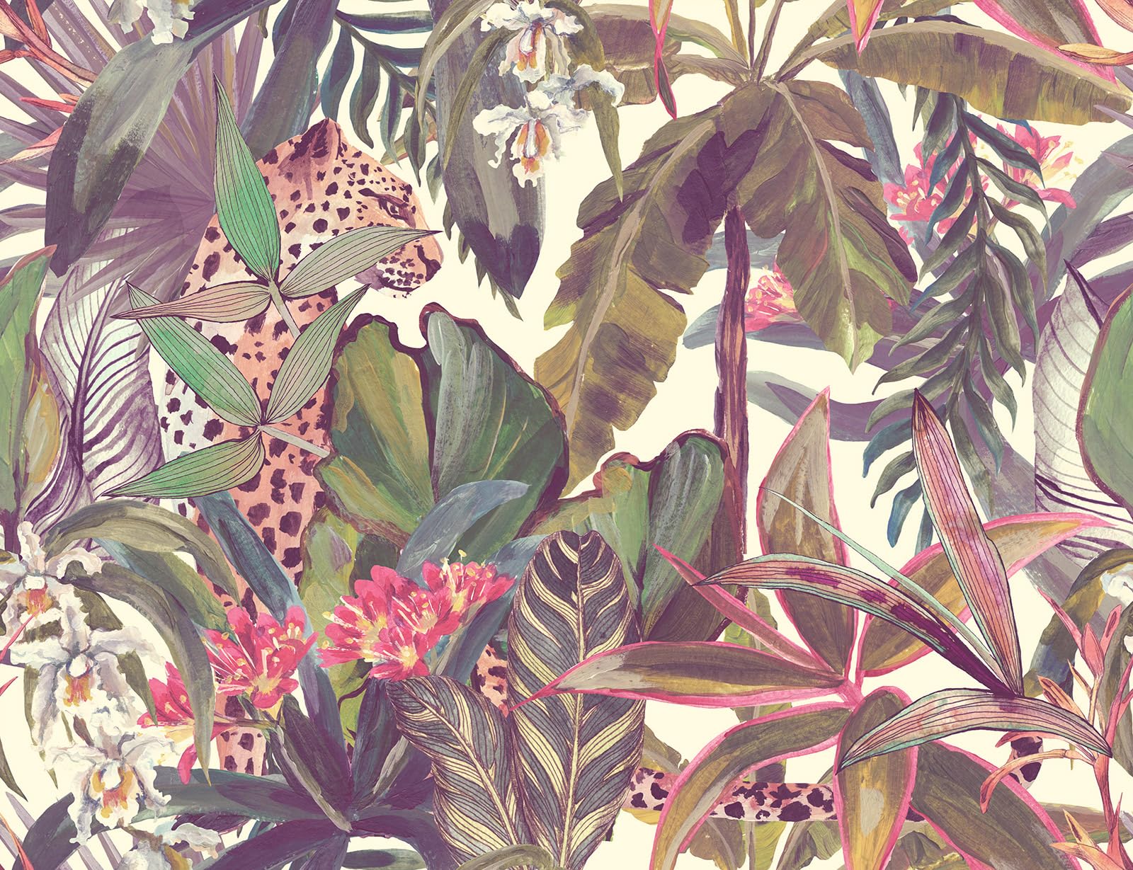 Papier peint panoramique Jungle Léopard : créez un salon exotique chic