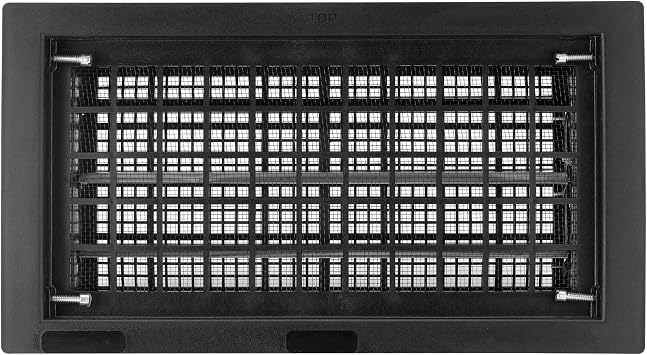 8" x 16" Automatic Foundation Vent for Ventilating Crawl Space Replacement Auto Air Vent, Black, 1 Pack