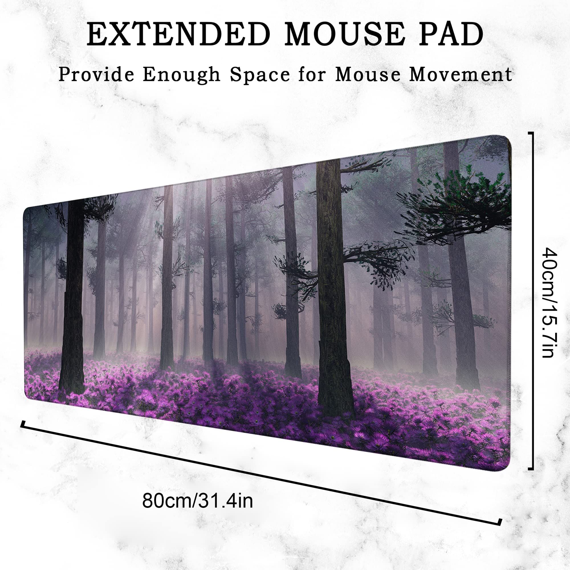 Gaming Mouse Pad(1200x600x3mm) Extended Large Mouse Mat Desk Pad With Precision Locked Edges Non-Slip Rubber Base For Office Gamer Home 48x24x0.12 Inch - Pond Fish Cartoon - View #8