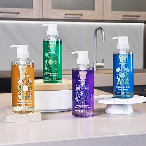 Miniatura 7 de Safeguard Jabón líquido hidratante para manos, aroma Ocean Breeze, hecho con limpiadores a base de plantas, 15.5 onzas (paquete de 4)