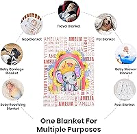 Vista 165 de Custom Name Blanket Throw Personalized Blanket for Kid with Names Customized Blanket with Name for Baby,Custom Blanket,Gift for Birthday Letter