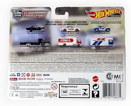 Miniatura 2 de Hot Wheels Coche Cultura Equipo Transporte '71 Datsun 510 Flota Flyer