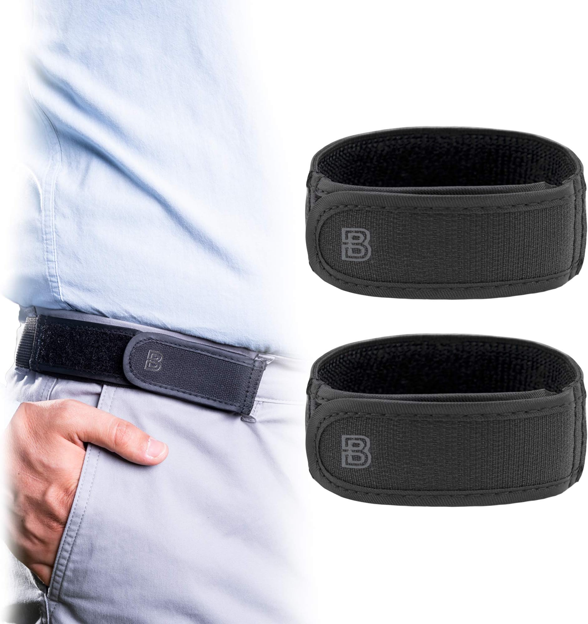 BeltBro Titan No Buckle Elastic Belt For Men — Fits 1.5 Inch Belt Loops, Comfortable and Easy To Use