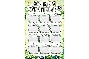 WhatSign Boho Classroom Birthday Chart