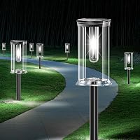 SOLARBABY 12 Pezzi Luci Solari da Giardino Esterno LED Bianco Freddo