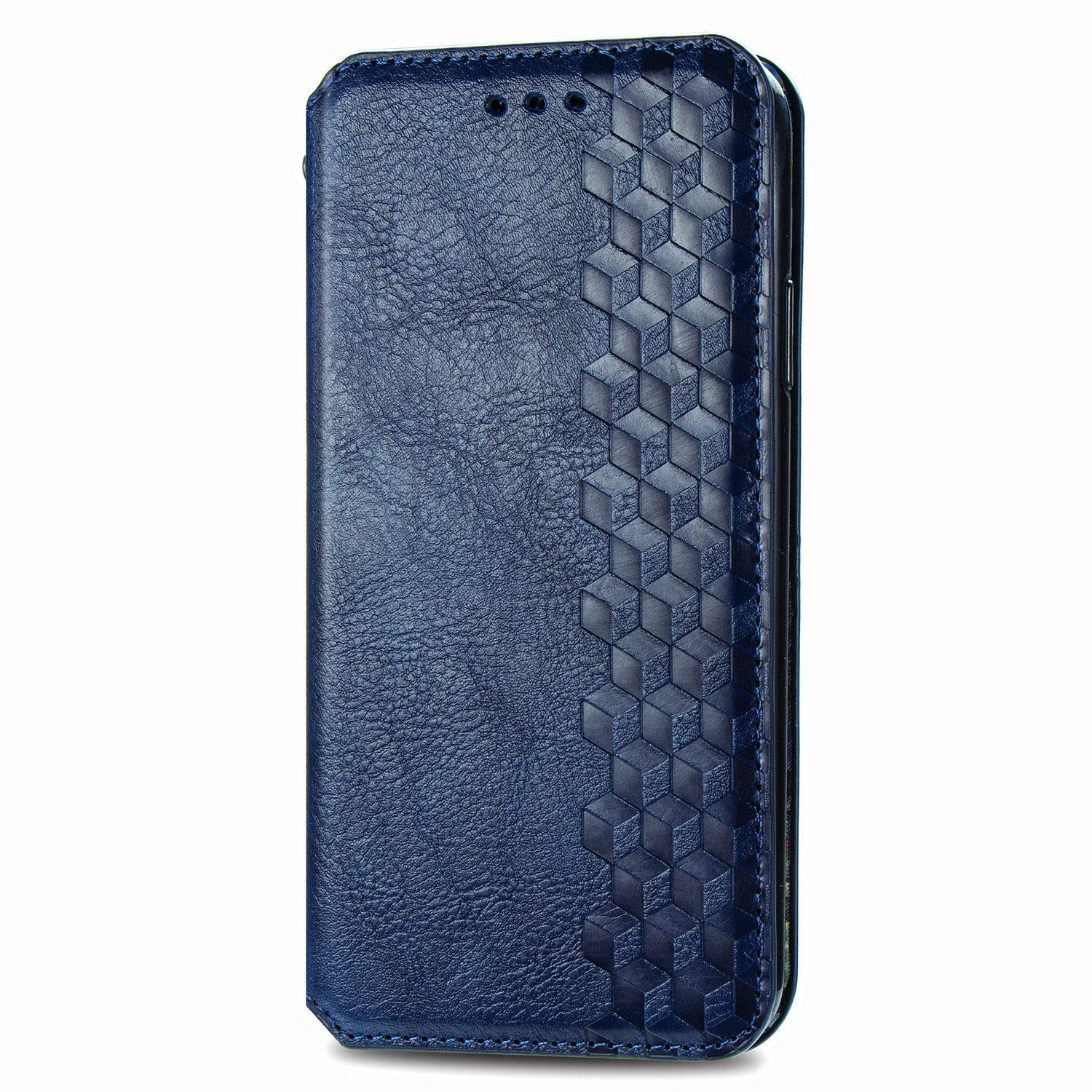 COPHONE - Cover Compatibile Huawei P40 Pro in Pelle Nera. Custodia a portafoglio in pelle con chiusura magnetica per P40 Pro
