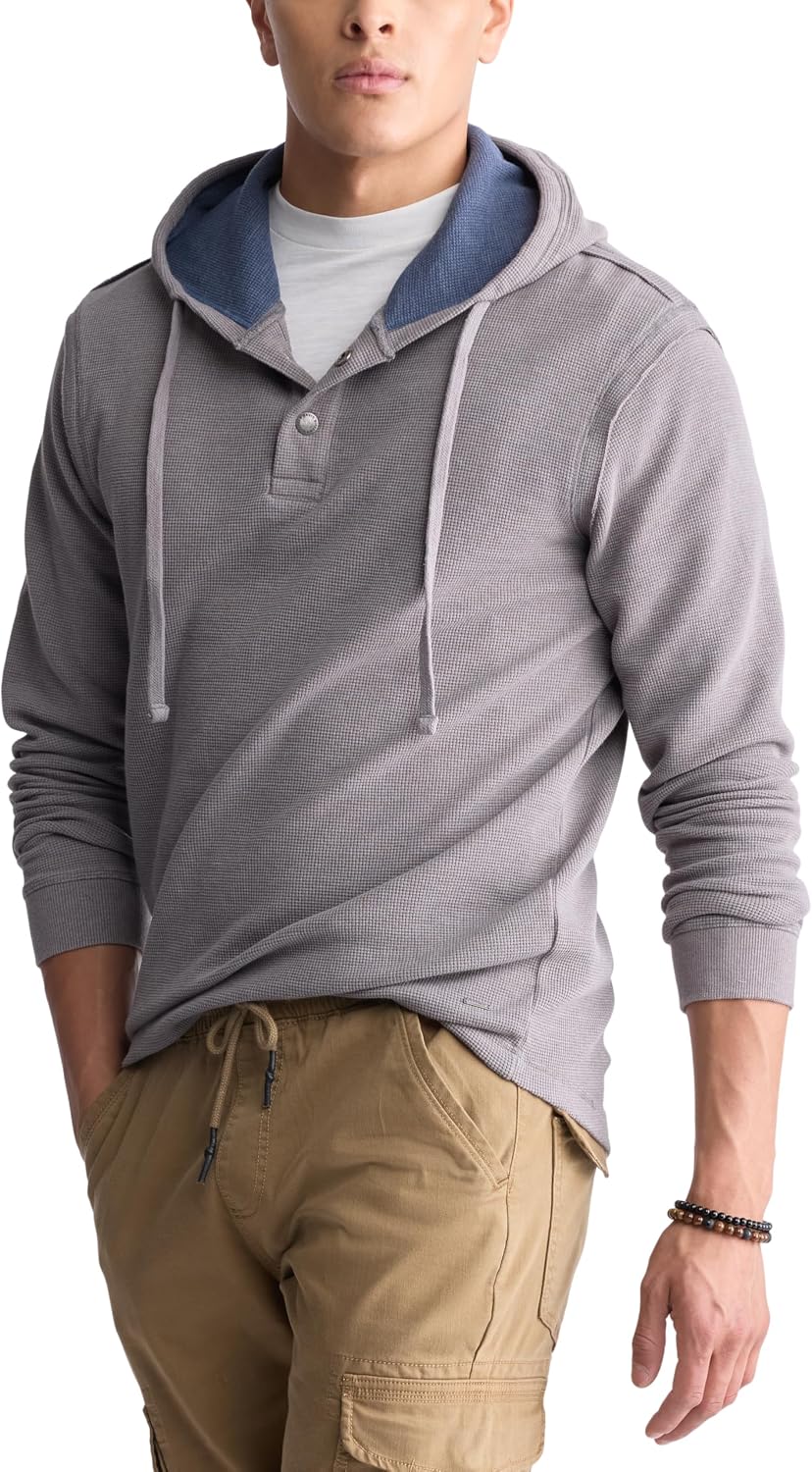 Buffalo David Bitton Men's Long Sleeve Waffle Hoodie