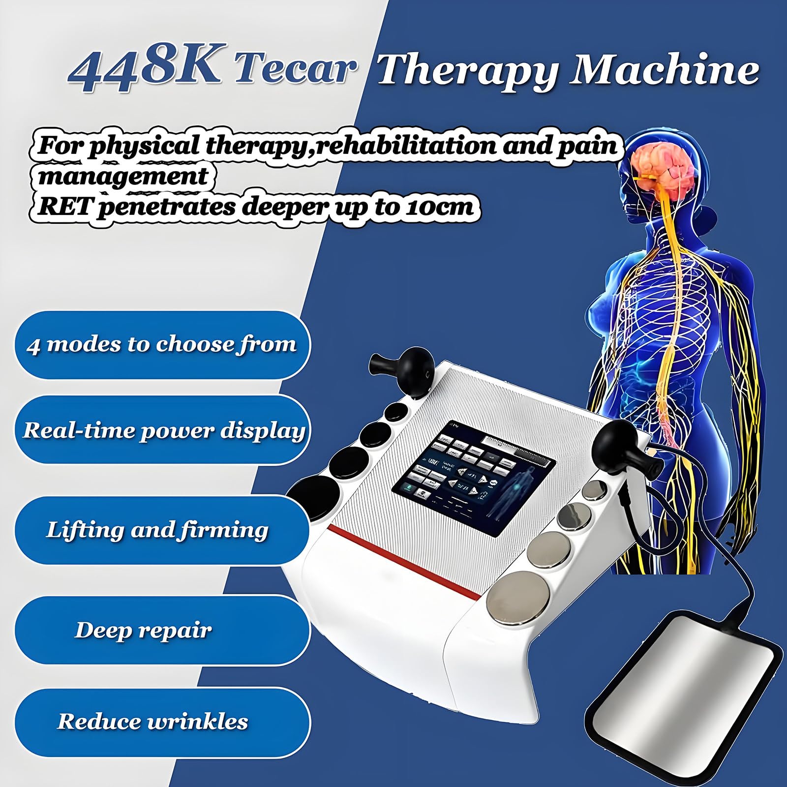 Apparecchiature per Fisioterapia E Spa per La Terapia Tecar, Macchina per Terapia da 300 a 448 Khz, Macchina per Diatermia per Terapia Tecar, Apparecchiature per Fisioterapia
