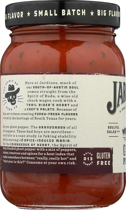 Salsa Ghost Pepper Jardine's 7J Ranch, XXX Picante, 16 Onzas miniatura 6
