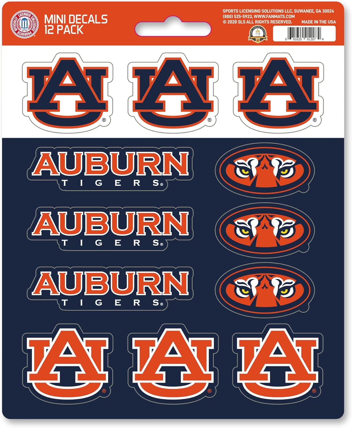 FANMATS NCAA Unisex-Teen Decal Set Mini 12 Pack