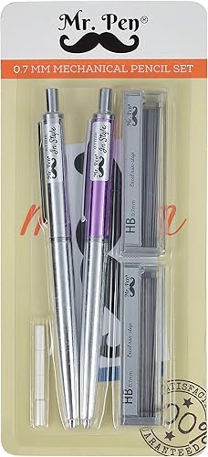 Miniatura 9 de Mr. Pen - Lápiz mecánico de 0.7, paquete de 2 con plomo y borrador, lápiz automático