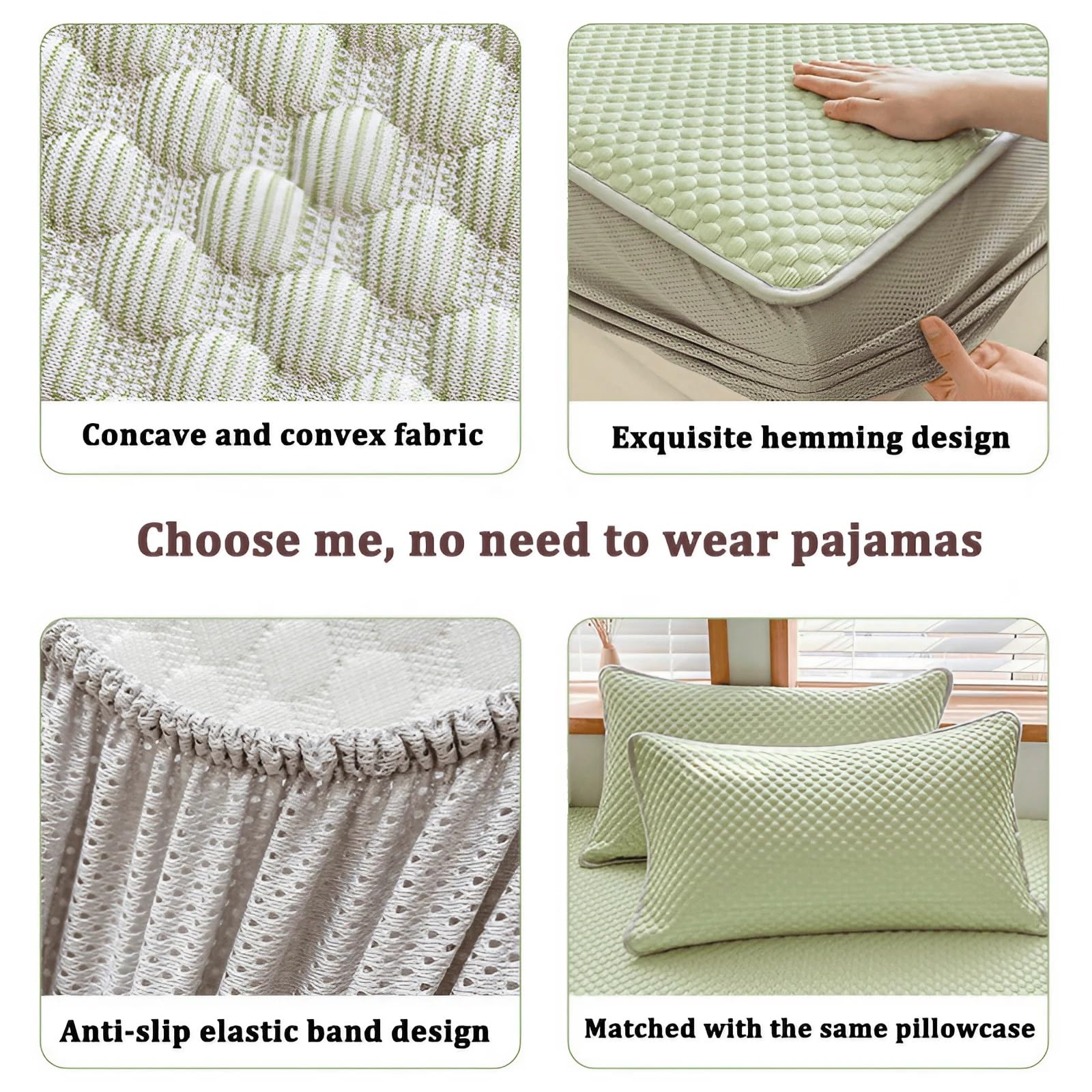 Lenzuola Una Piazza E Mezza In Cotone - Lenzuolo Refrigerante Leggero e Traspirante - Coprimaterasso Rinfrescante per Letto Estivo - Topper Matrimoniale Completo(Blue A,150 x 200 cm+2 pillowcases)