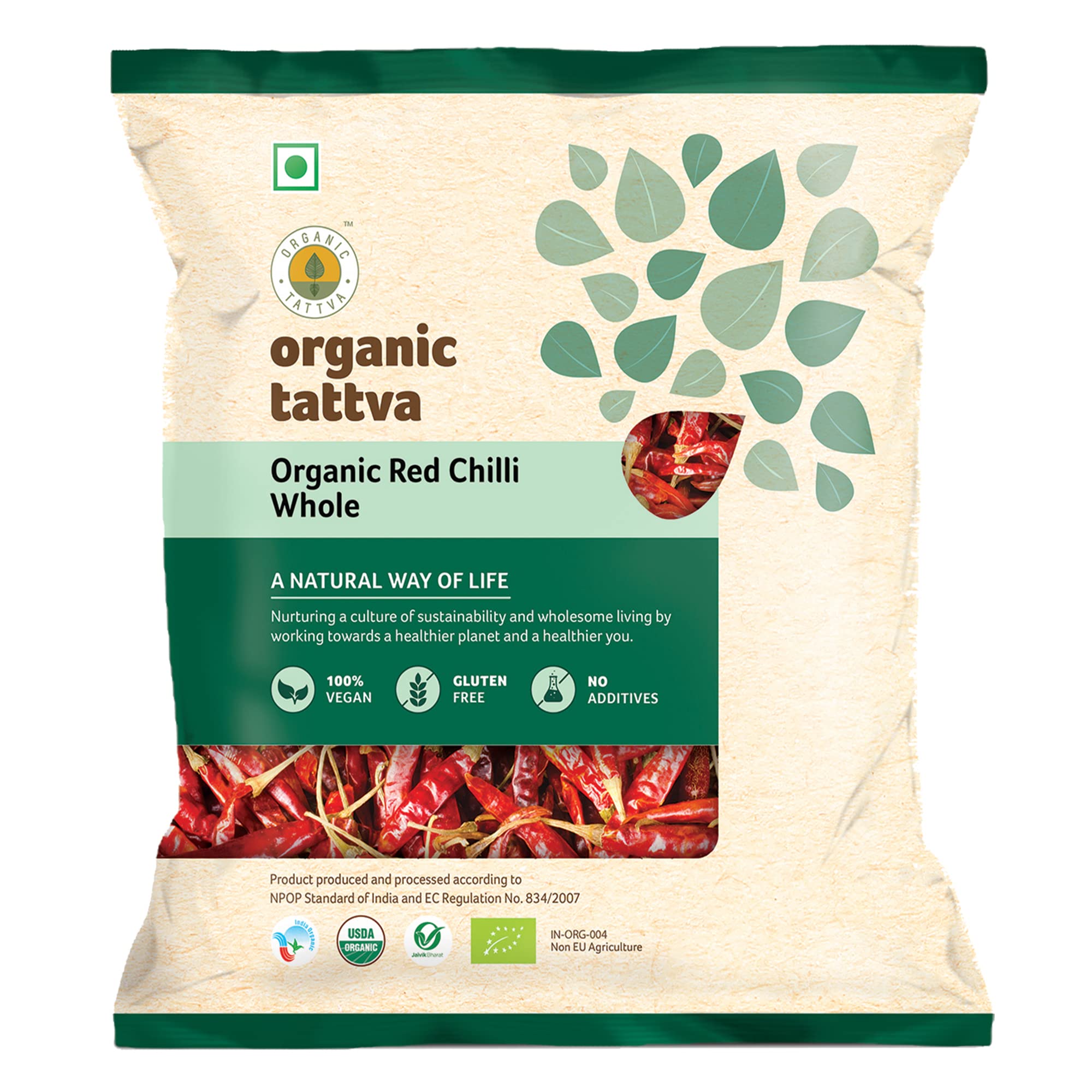 Organic Tattva, Organic Red Chilli Whole, 100g | Farm Picked Fresh Lal Mirch Sabut | Pesticide and Chemical Free | Rich Aroma | With Natural Oils (B09VGX8S5B) Amazon Price History, Amazon Price Tracker