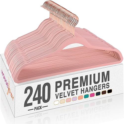 Miniatura 28 de HOUSE DAY - Perchas de terciopelo antideslizantes para trajes (60 unidades)