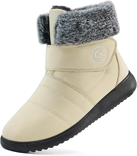 Botas de nieve para mujer, zapatos de invierno con forro de piel, botas cálidas sin cordones para mujer, botines impermeables, cómodos zapatos