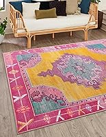 Vista 53 de Unique Loom Timeless Collection - Alfombra de área - Thomas (2' x 3' 1" ovalada, negro y blanco/gris)