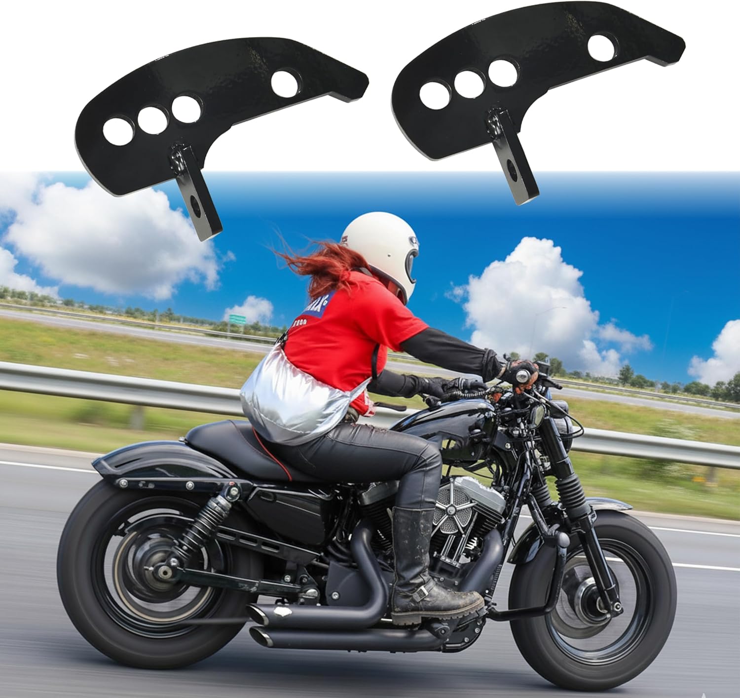 1 2 3 inch Rear Lowering Kit for Harley Sportster Iron 883 XL883N Forty-Eight XL1200X 2016-2022 — No Grinding Required, Clears Belt Guard, ISO 8.8 High-Tensile Steel, Maintains Factory Shock Travel