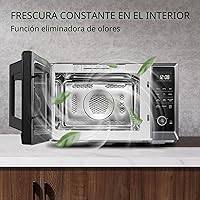 Vista 7 de TOSHIBA Horno de microondas combinado con freidora de aire 8 en 1 para encimera, con convección, parrilla, modo de eliminación de olores, plato