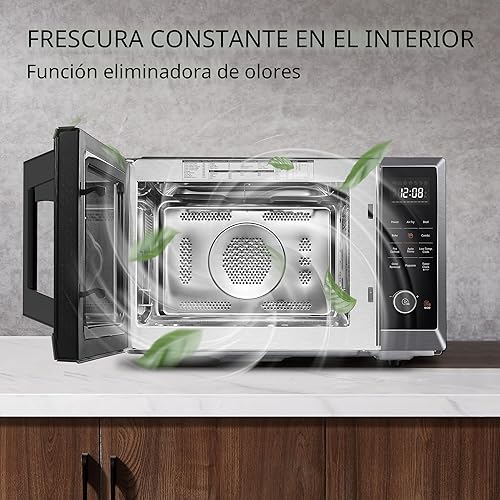 Vista 7 de TOSHIBA Horno de microondas combinado con freidora de aire 8 en 1 para encimera, con convección, parrilla, modo de eliminación de olores, plato