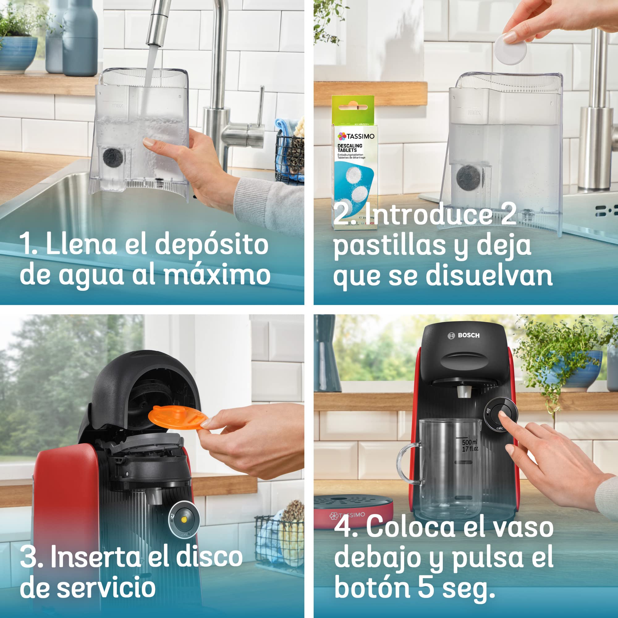 Bosch - Cafetera TASSIMO FINESSE para preparar múltiples bebidas, hasta 40 bebidas, IntensityBoost, INTELLIBREW, rojo, TAS16B3