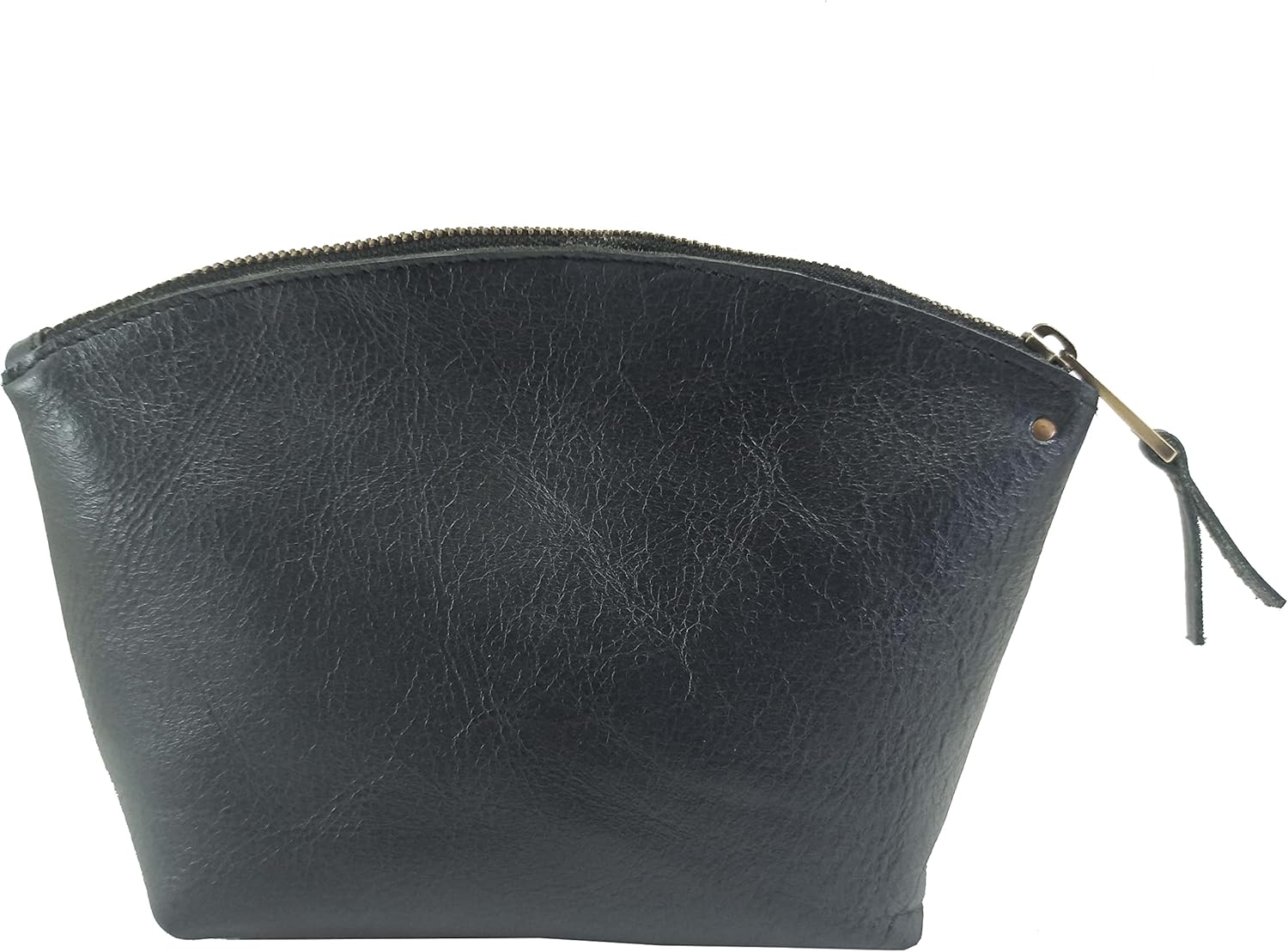 Buffalo Vintage Leather Toiletry Bag Cosmetics Case for Men and Women for Travel And Home (Navy Blue)