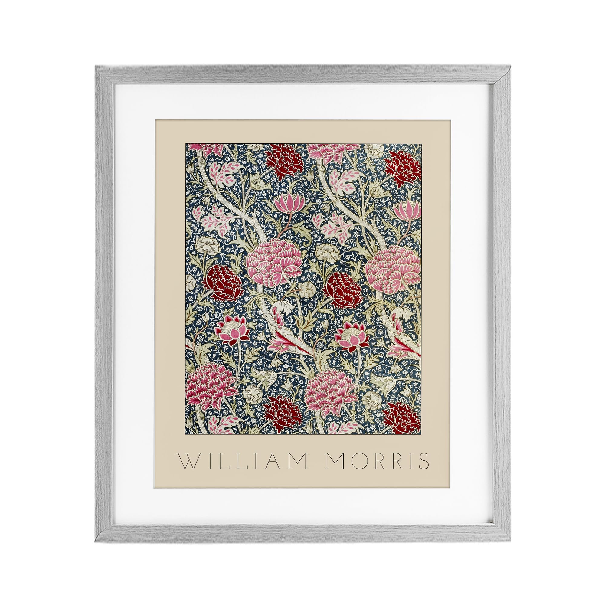 'Ornate Intertwined Flower Classic'| Framed Print Under Glass
