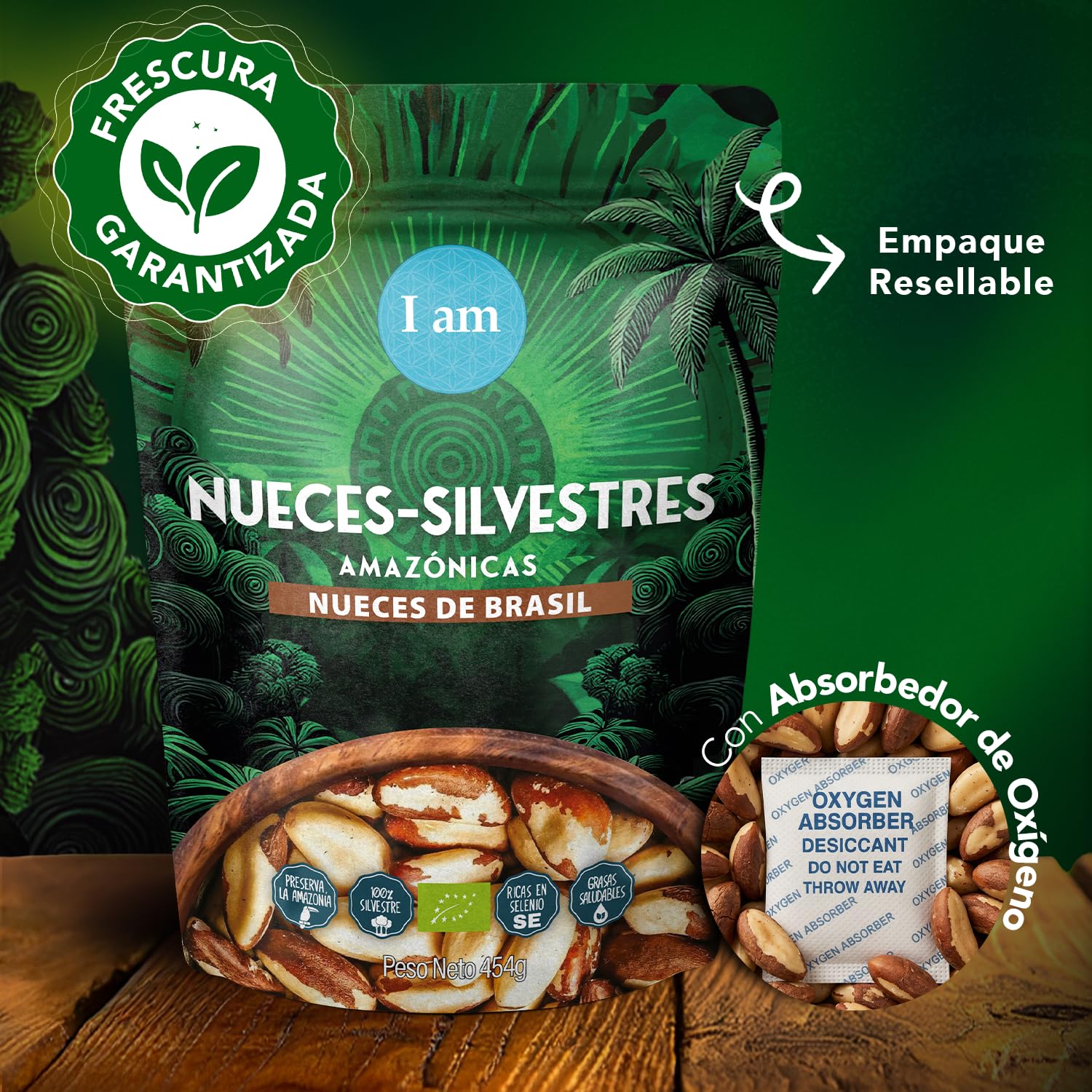 Brazil Nuts It’s Good Energy Nueces del Brasil Salvajes Orgánicas | Nueces del Brasil crudas | 100% de crecimiento silvestre, recolectadas de forma sostenible | Ricas en selenio